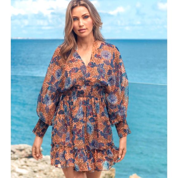 Amoressa Other - NWOT* Amoressa Tango Metallic Shimmer Beach Dress Swimsuit Cover Up - Women's M